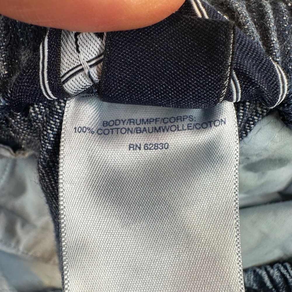 Lands' End Women Blue Denim Elastic Waist Belted Pants 20H Plus Medium Wash - Picture 6 of 10